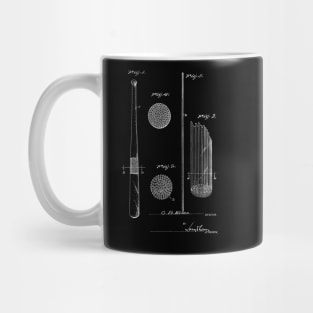 Baseball Bat Vintage Patent Hand Drawing Mug